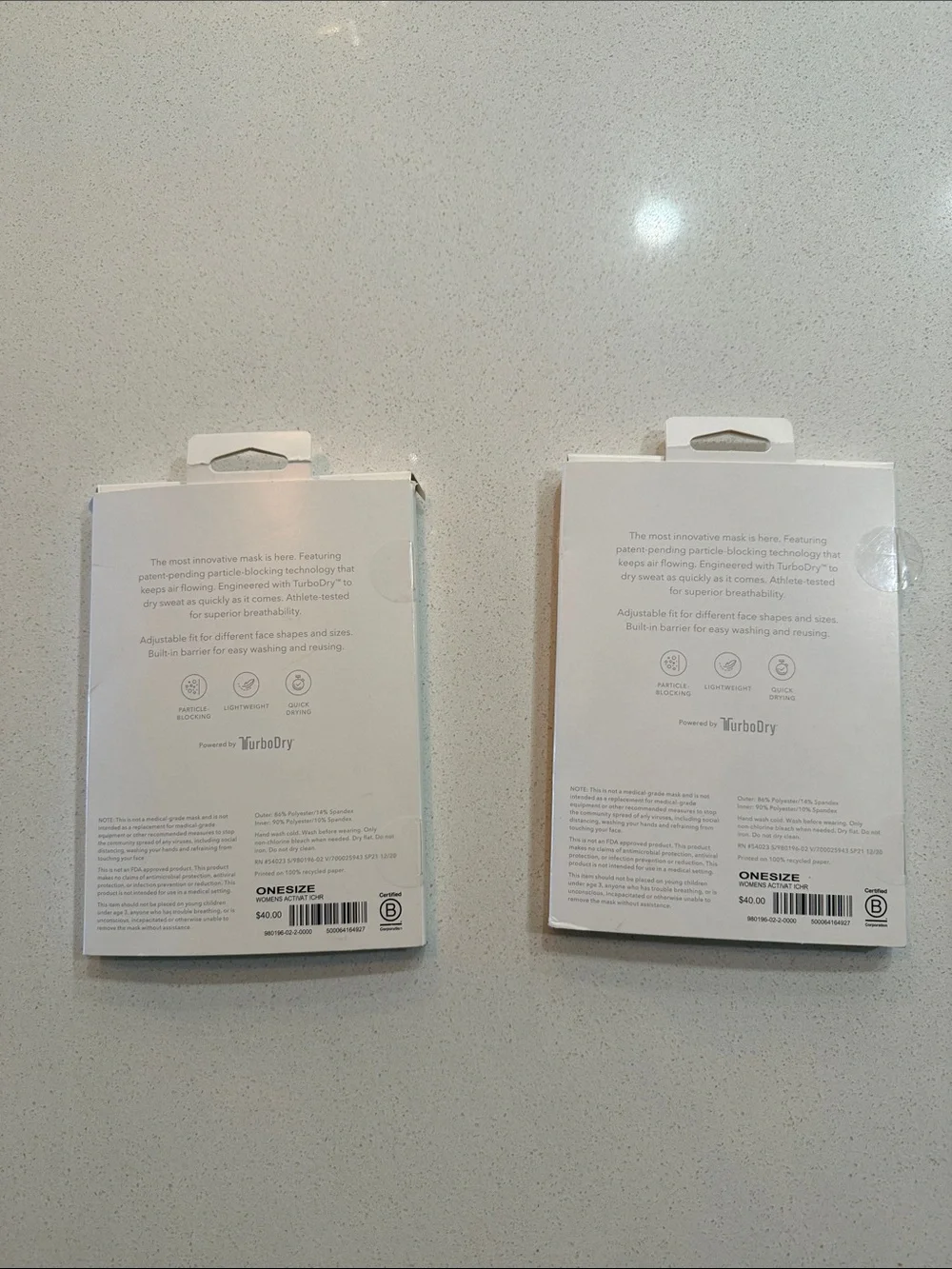 Athleta Activate Face Masks in Orange and Brown (2-Pack) 2 Packages